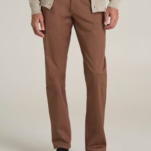 American Tall J1 STRAIGHT Leg Chinos for Tall Men in Otter Brown Size 4242 / 40